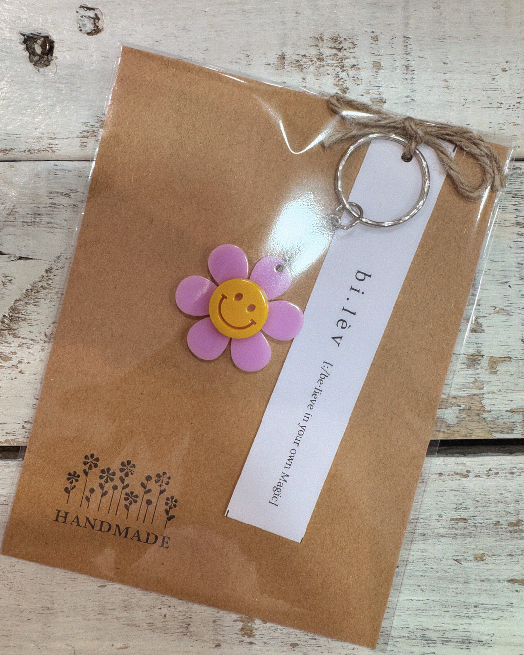 DAISY SMILE Purple Key Ring
