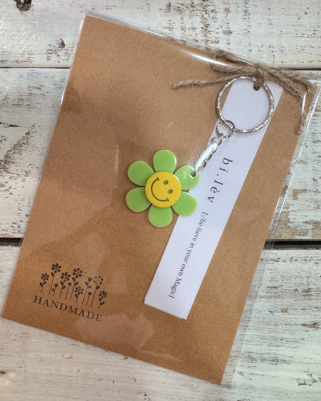 DAISY SMILE Green Key Ring