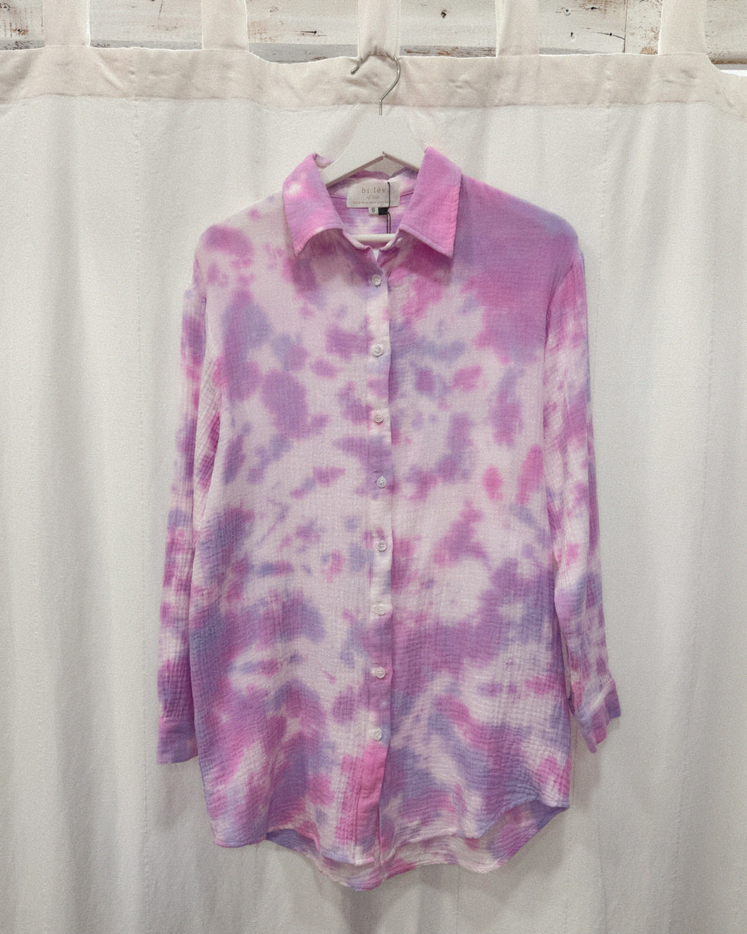 PINKY LAVENDER cover-up shirt dress