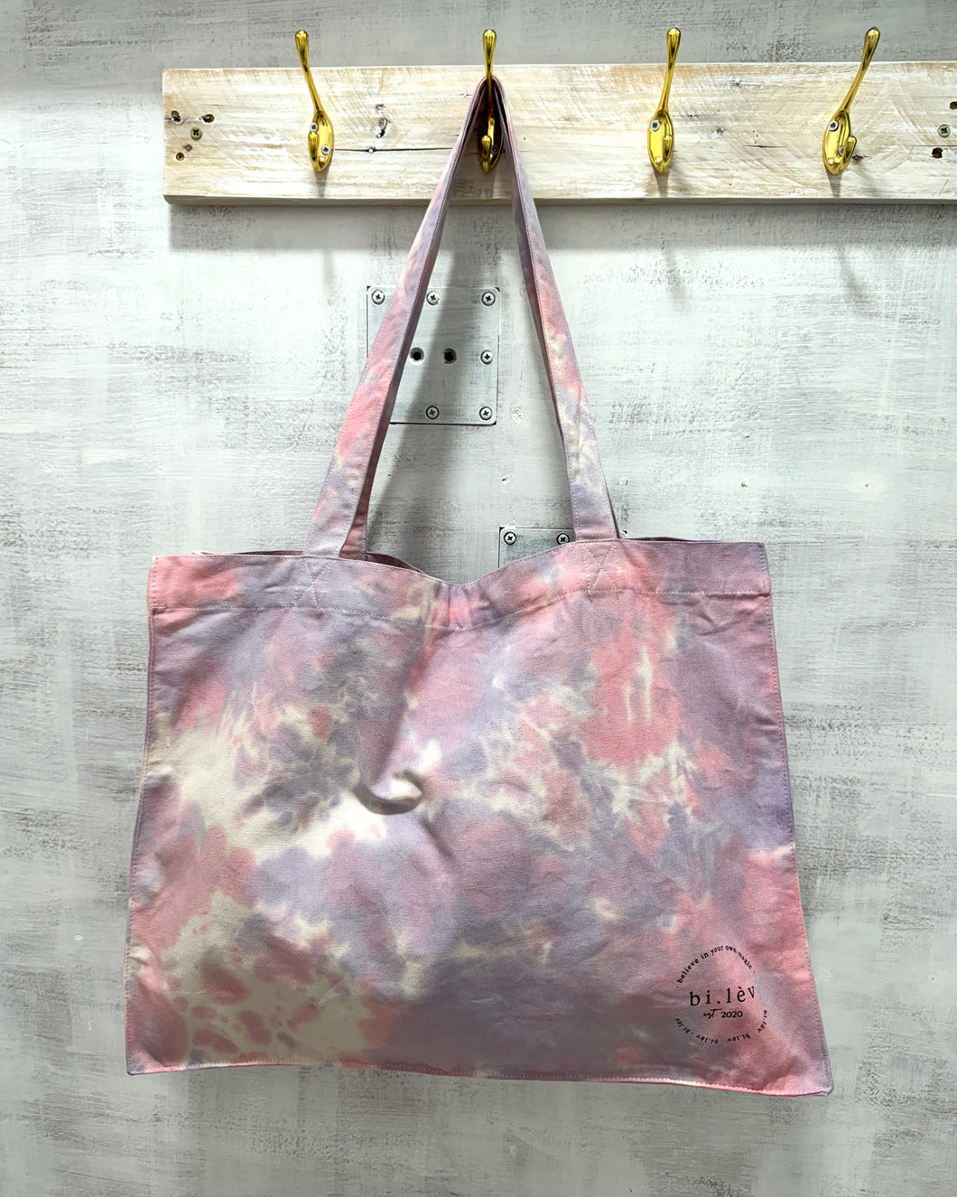 TROPICAL SUNSET II tie-dye tote bag XL