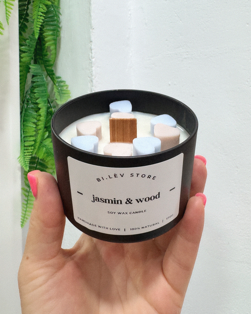 JASMIN & WOOD soy wax candle