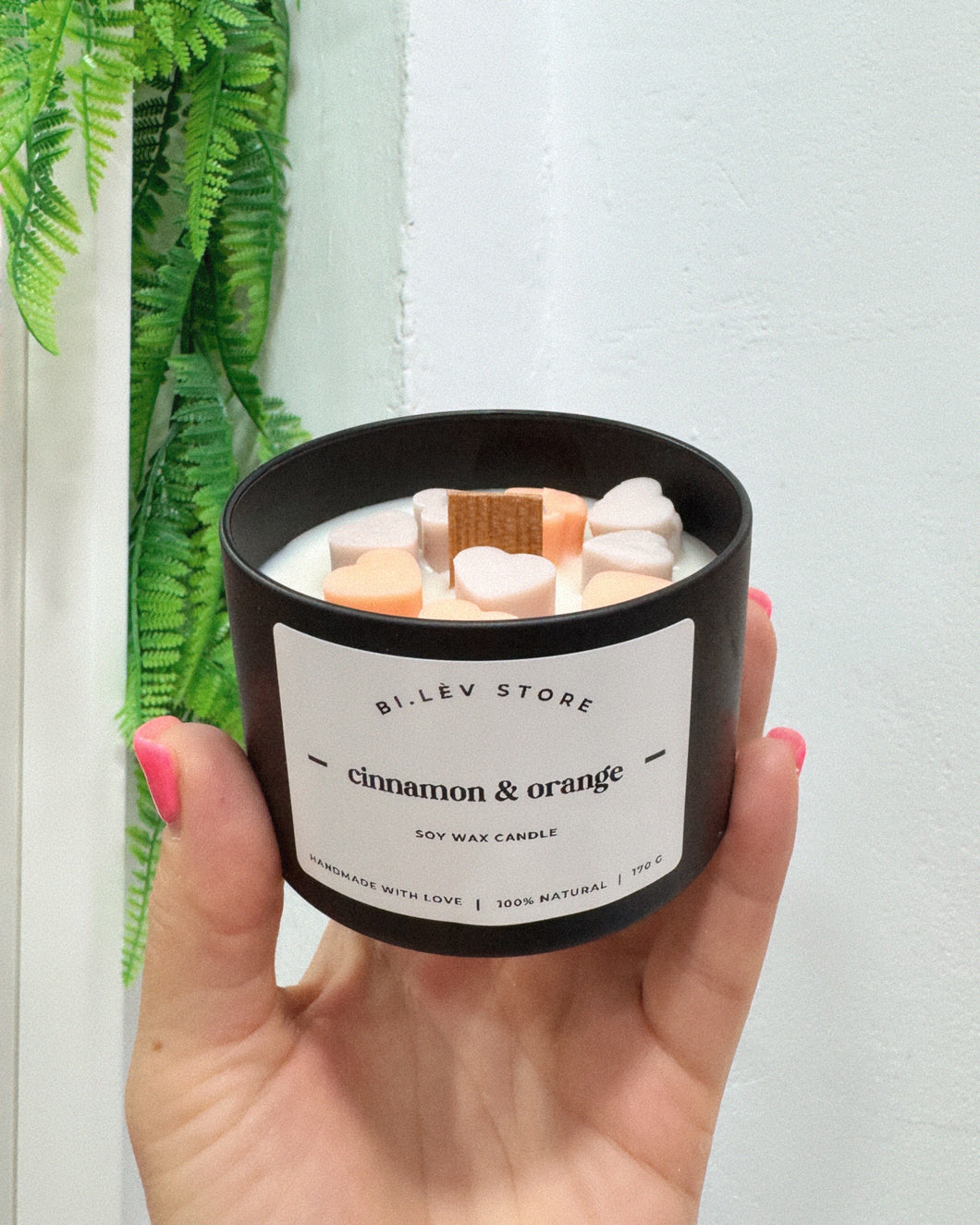 CINNAMON & ORANGE soy wax candle