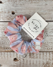 Load image into Gallery viewer, BLUE BOWS &amp; FLOWERS Scrunchie
