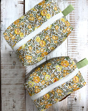 Load image into Gallery viewer, BLOOM YELLOW padded handmade pouch
