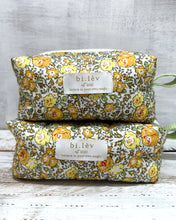Load image into Gallery viewer, BLOOM YELLOW padded handmade pouch
