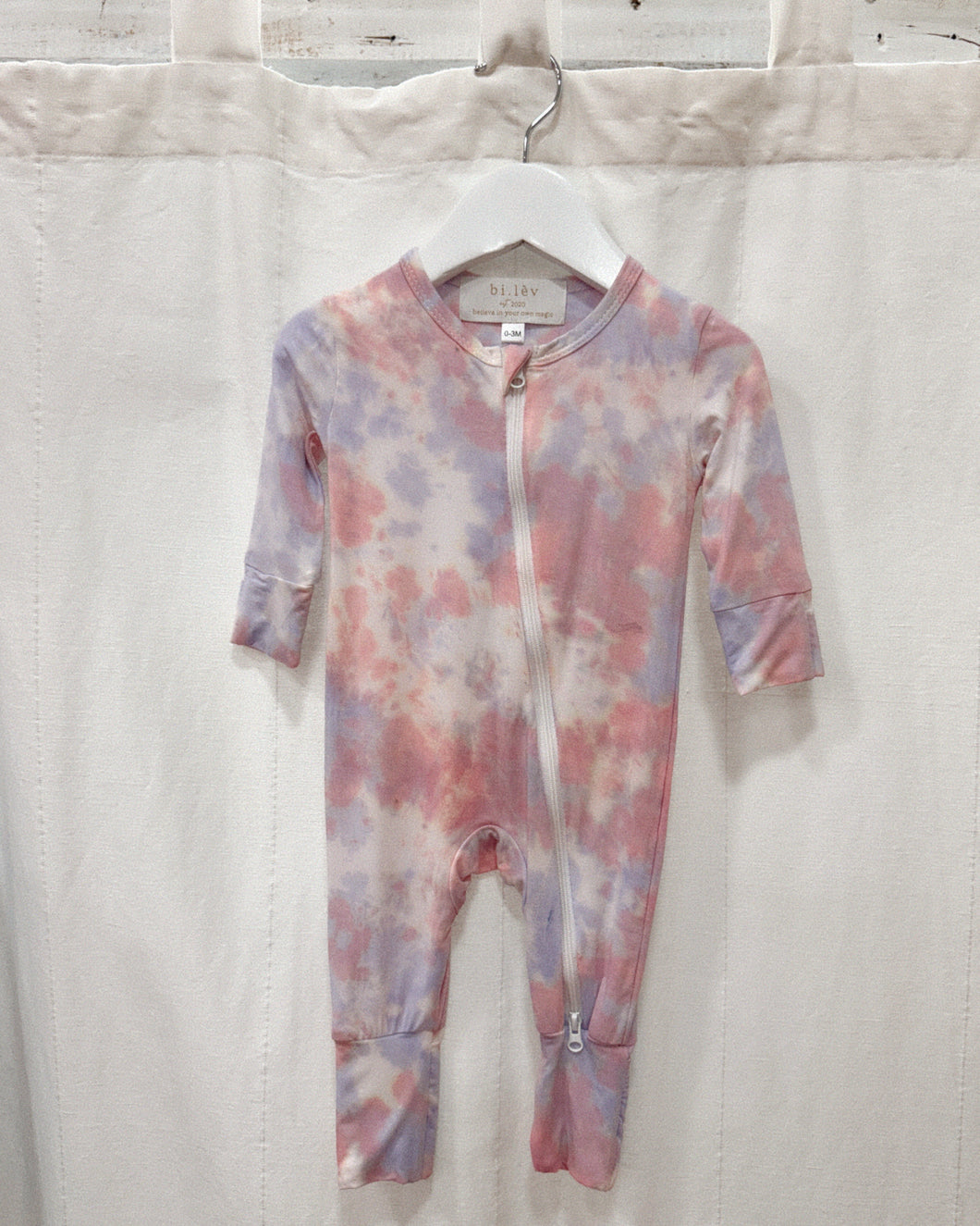 BABY TROPICAL SUNSET tie-dye romper