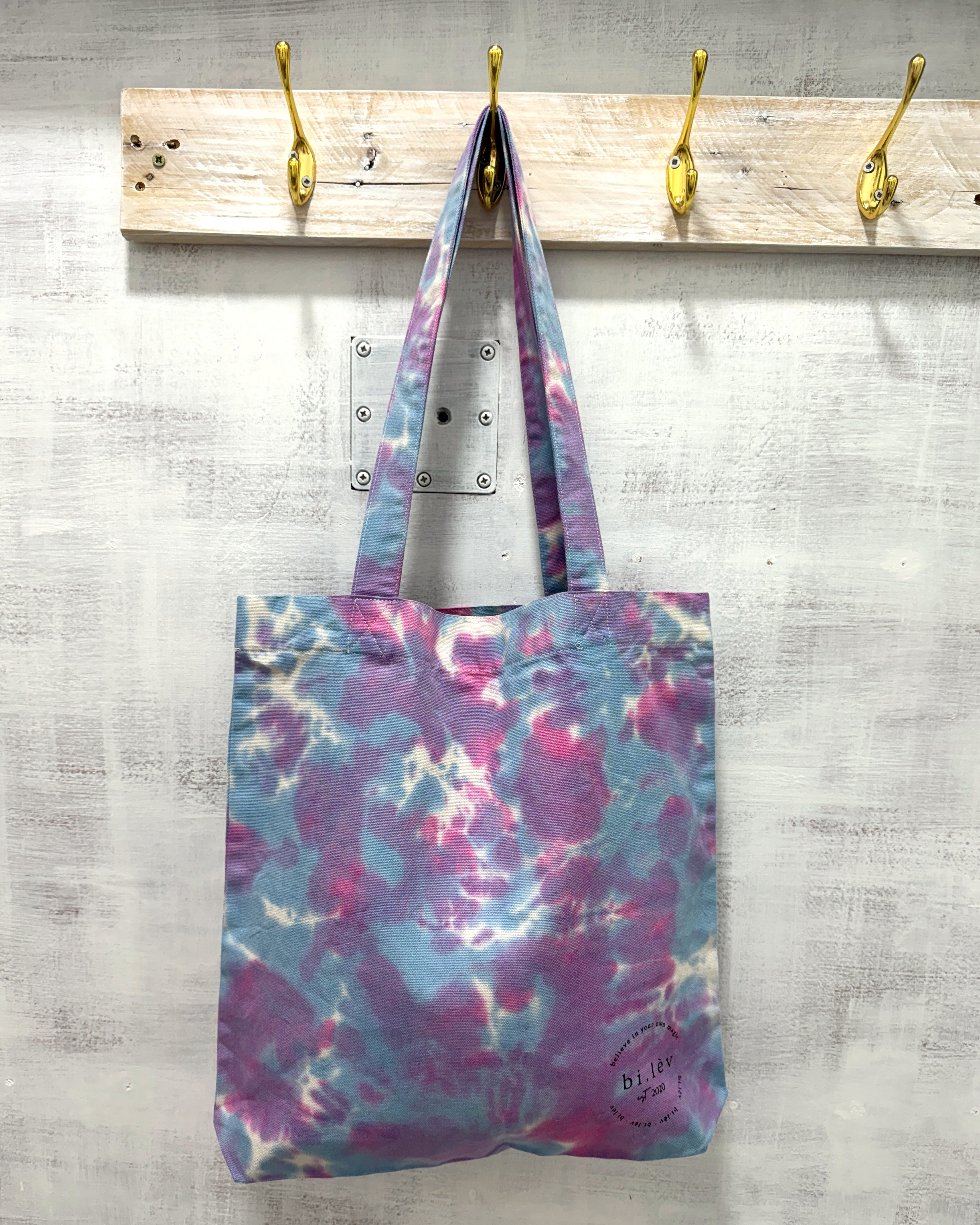PINK N BLUE tie-dye tote bag – store