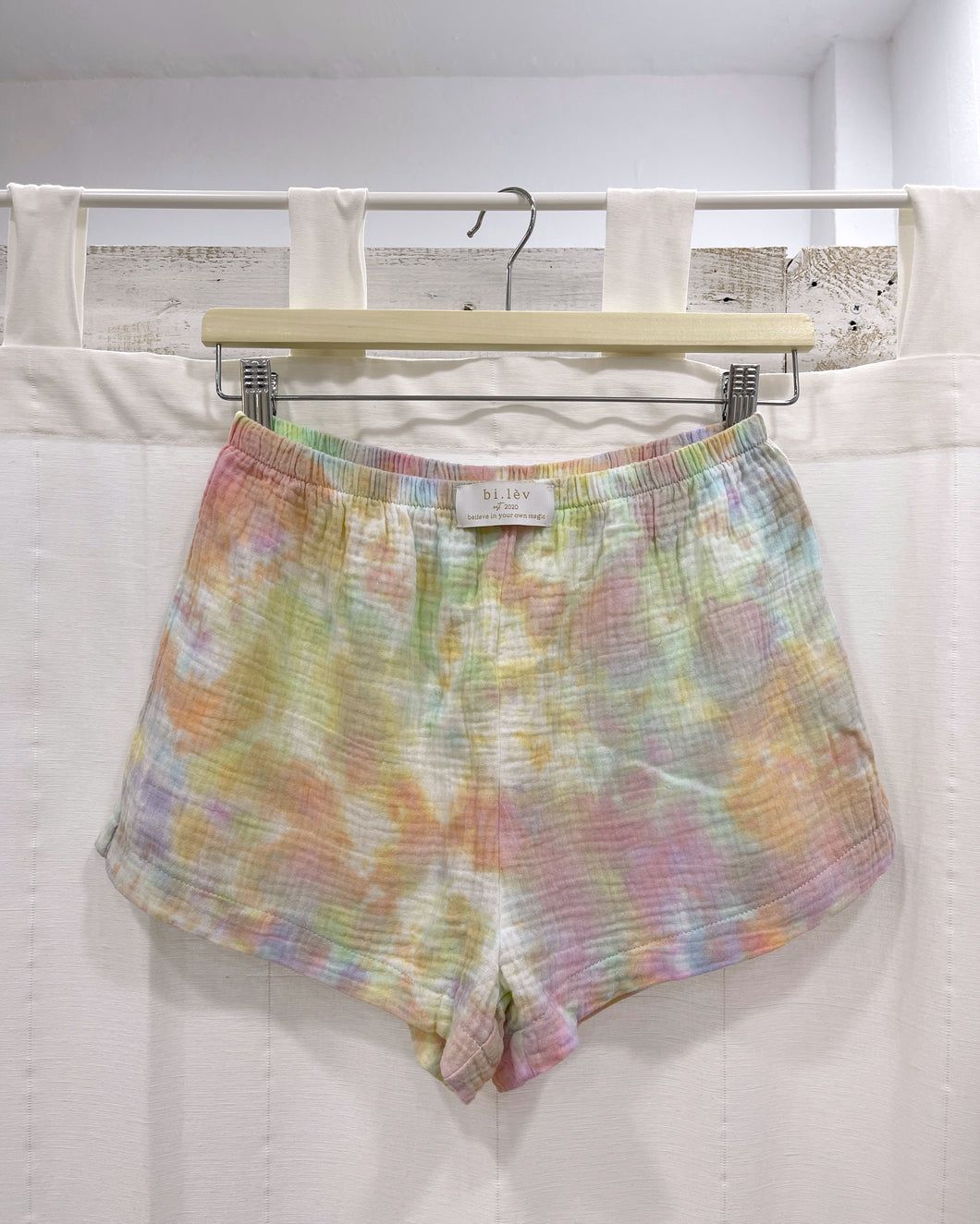 RAINBOW PASTEL MUSLIN COTTON SHORTS