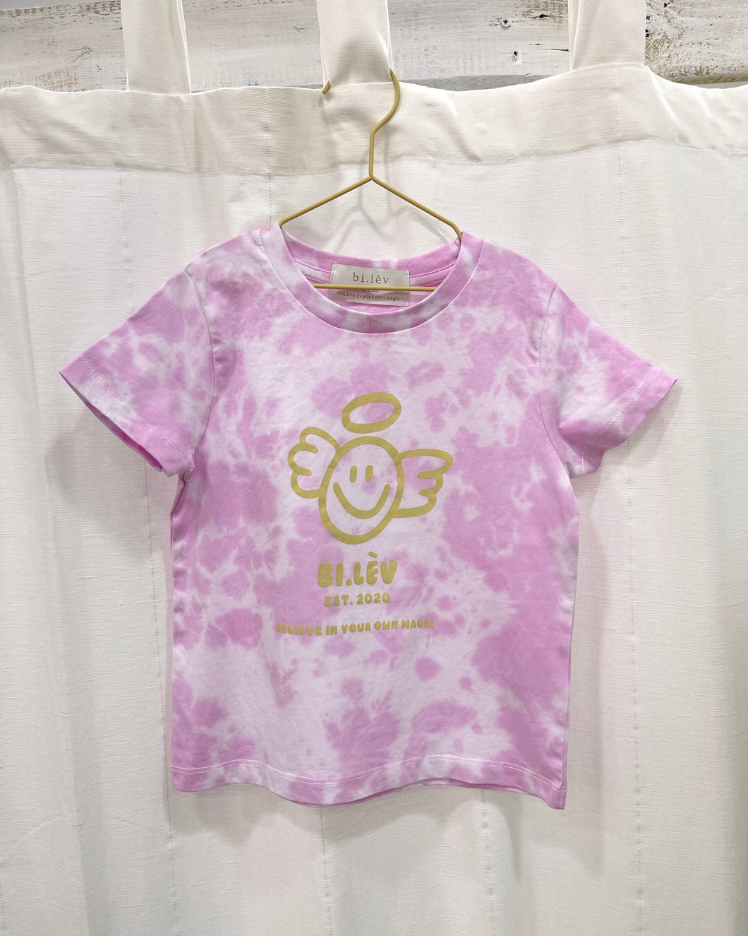BABY & KIDS ANGEL PINK ROSE - Tie Dye Organic Cotton T-shirt