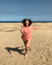 Load image into Gallery viewer, Rose clay oversized organic cotton basic t-shirt. Sustainable brand. Unisex. Genderless.
