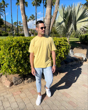 Load image into Gallery viewer, Mustard Jojoba Yellow basic organic cotton t-shirt for men and women
