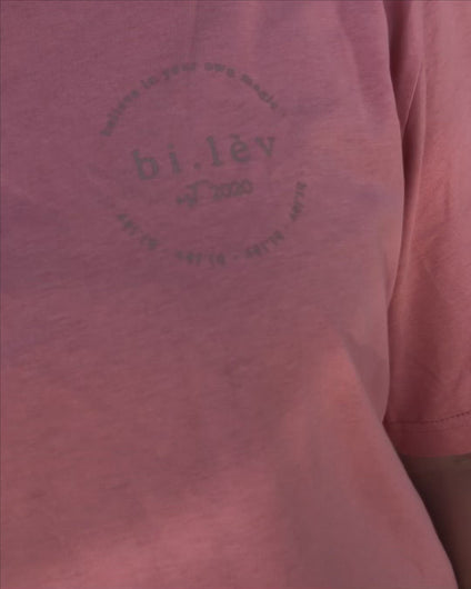 Rose clay oversized organic cotton basic t-shirt. Sustainable brand. Unisex. Genderless.