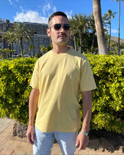 Load image into Gallery viewer, Mustard Jojoba Yellow basic organic cotton t-shirt for men and women
