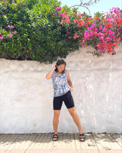 Load image into Gallery viewer, BLACK tie-dye sleeveless top. Organic cotton.
