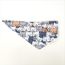 Load image into Gallery viewer, Cat print pet bandana. Handmade.
