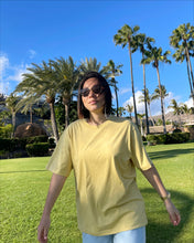 Load image into Gallery viewer, Mustard Jojoba Yellow basic organic cotton t-shirt for men and women
