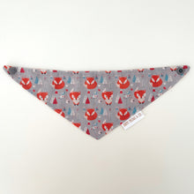 Load image into Gallery viewer, Gray fox pet bandana. Handmade. 
