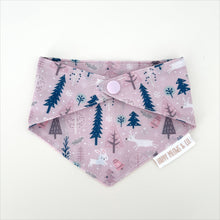Load image into Gallery viewer, Rabbit in the woods pet bandana. Handmade. 
