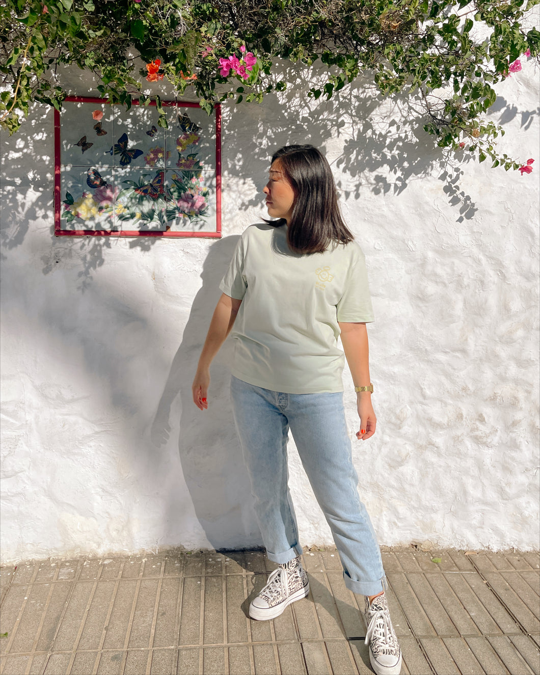 Mint GOTS certified organic cotton basic t-shirt