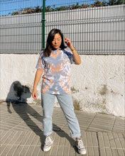Load image into Gallery viewer, Orange black tie dye organic cotton t-shirt

