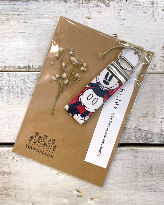 Mickey mouse handmade key fob ring