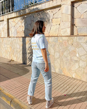 Load image into Gallery viewer, Pastel blue green GOTS certified organic cotton tie dye t-shirt
