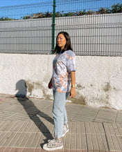Load image into Gallery viewer, Orange black tie dye organic cotton t-shirt
